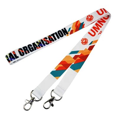 Premium Double Ended 3/4" Full Color Lanyard